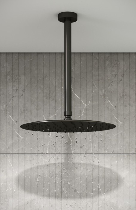 Труба-кронштейн для потолочного душа в круглом дизайне, nickel brush, Boheme - 629-UNO-NB