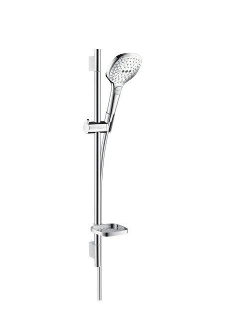 Душевой гарнитур со штангой 65см и мыльницей Raindance Select E Hansgrohe, хром арт. 26622000