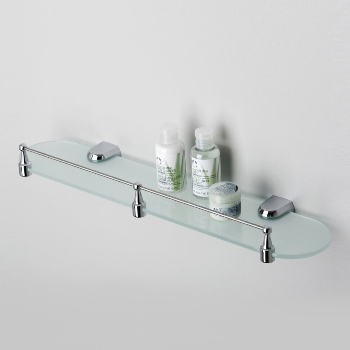 Полка стеклянная с бортиком WasserKRAFT Berkel K-6800 арт. K-6844