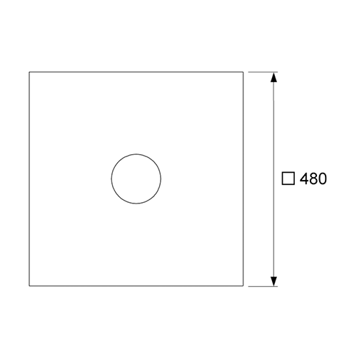 Гидроизоляционная манжета 480х480мм, seal system TECE арт. 3690004