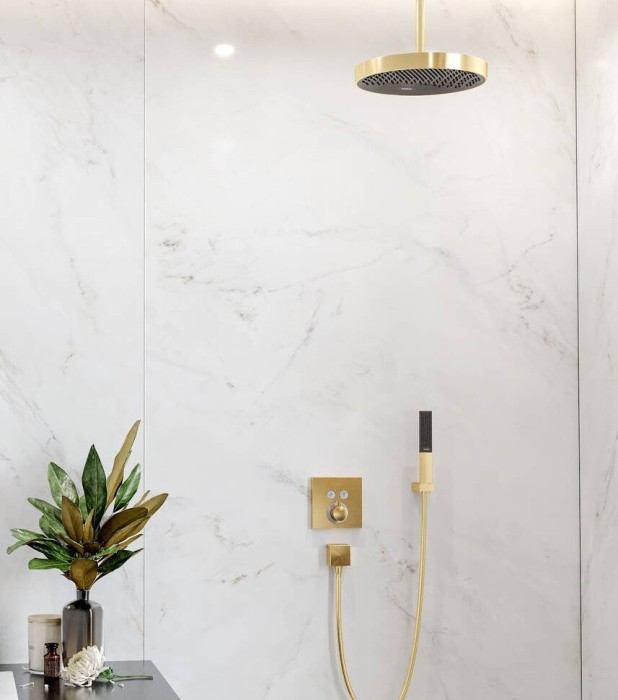 Верхний душ Rainfinity Hansgrohe, золото арт. 26231990