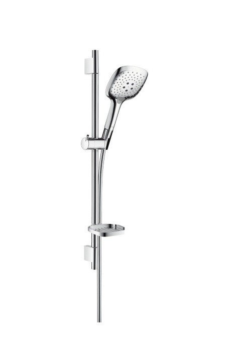 Душевой гарнитур со штангой 65см и мыльницей Raindance Select E Hansgrohe, хром арт. 27856000