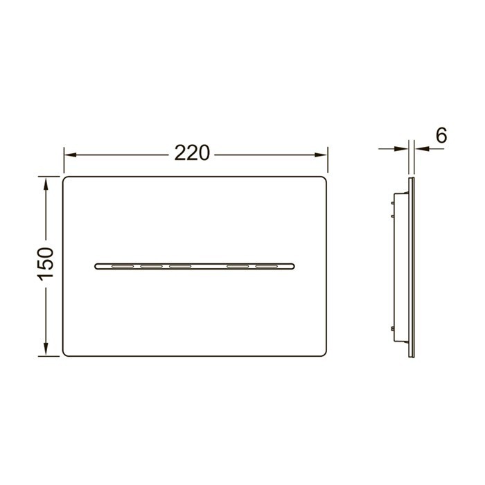 Металическая панель смыва для унитаза solid с бесконтактной активацией, батарея 12 в, цвет: белый глянцевый, solid solid TECE арт. 9240452