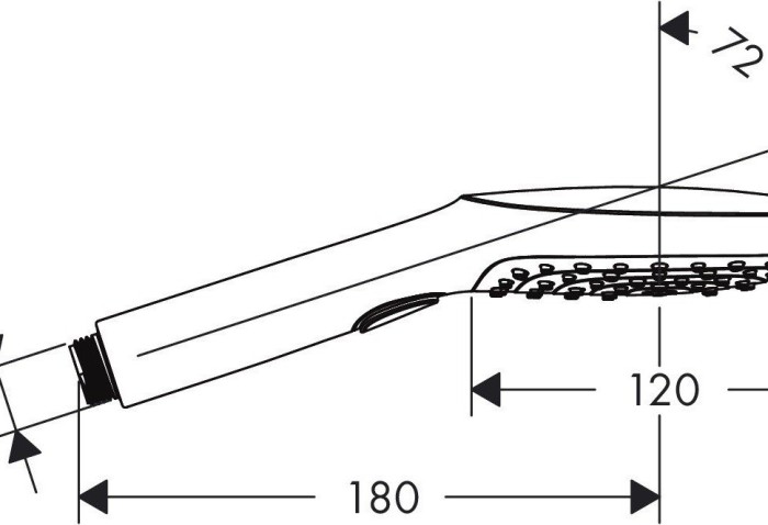 Ручной душ Raindance Select E Hansgrohe, белый, хром арт. 26520400