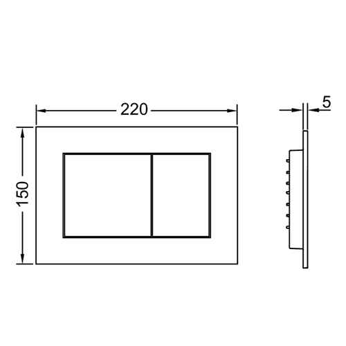 Панель смыва, белый, now TECE арт. 9240400