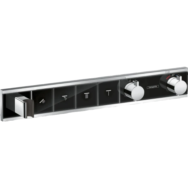 Термостат для душа скрытого монтажа на 4 потребителя, Hansgrohe RainSelect, черный/хром арт. 15357600