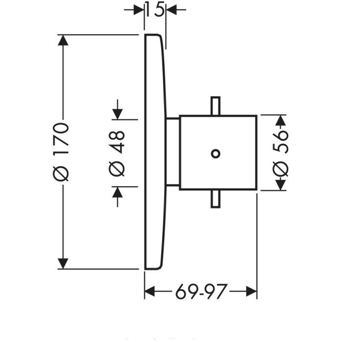 Термостат для душа Starck Axor, шлифованный никель арт. 10710820