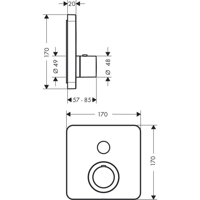 Термостат для душа ShowerSelect Axor, полированное красное золото арт. 36705300