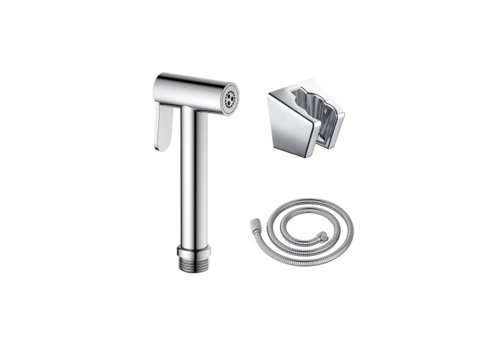 Гигиенический ручной душ со шлангом 120 см и держателем, Aquatek, хром арт. AQ2054CR