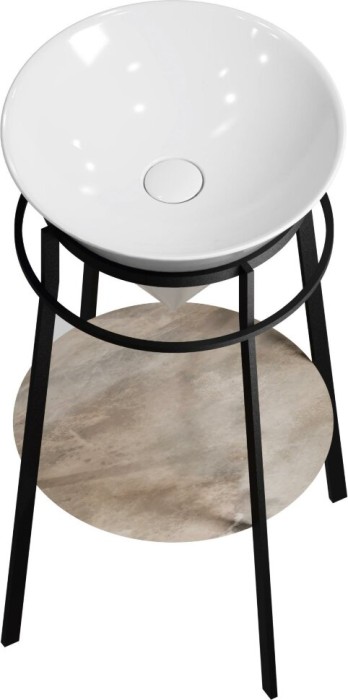 Металлическая структура напольная 44см, Cono Kerama Marazzi, черный - CO.44\BLK.M