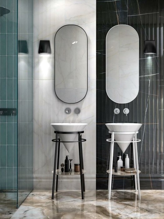 Металлическая структура напольная 44см, Cono Kerama Marazzi, черный - CO.44\BLK.M