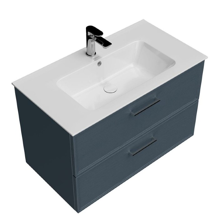 Тумба подвесная 85 см, 2 ящика, Piano classic Kerama Marazzi, синий - PIA.CL.85\BLU.M