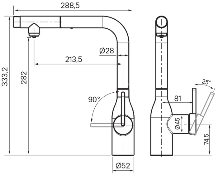 Смеситель для кухни  Paulmark VIPER STARKE, беретта - Vi213105-B