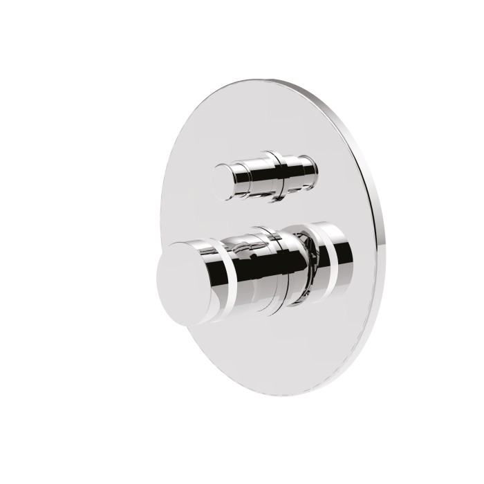 Встраиваемый смеситель для душа, однорычажный, с кнопкой-переключателем, на 2 режима, Giulini My ring, хром арт. MR0063