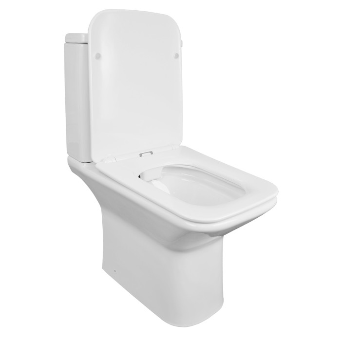 Унитаз-компакт Formal 370х315х790 напольный, безободковый, в комплекте с бачком и сиденьем микролифт, Azario Sente арт. AZ-1353B