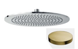 Верхний душ с защитой от известняка, d300 мм, латунь, Giulini Wellness, золото матовое арт. 1707-30OSP