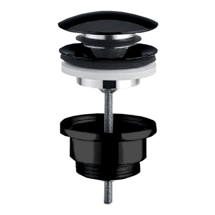 Донный клапан Up&amp;Down 1”1/4, Giulini Articoli vari, черный матовый арт. 5105LNO