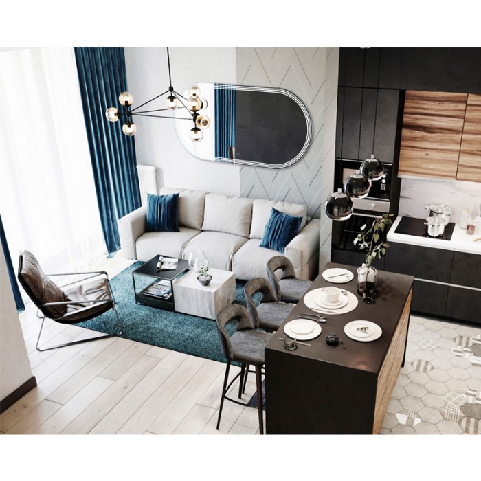 Зеркало New-2 1200х600 c подсветкой и диммером, двойн подогрев+сенс выкл, гор/верт крепление, Azario Вивиан - LED-00002375