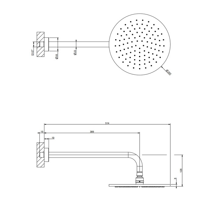 Штанга в комплекте с душевой лейкой, шланг 1500 мм и вывод воды, Gessi Origini, хром арт. 66148#031
