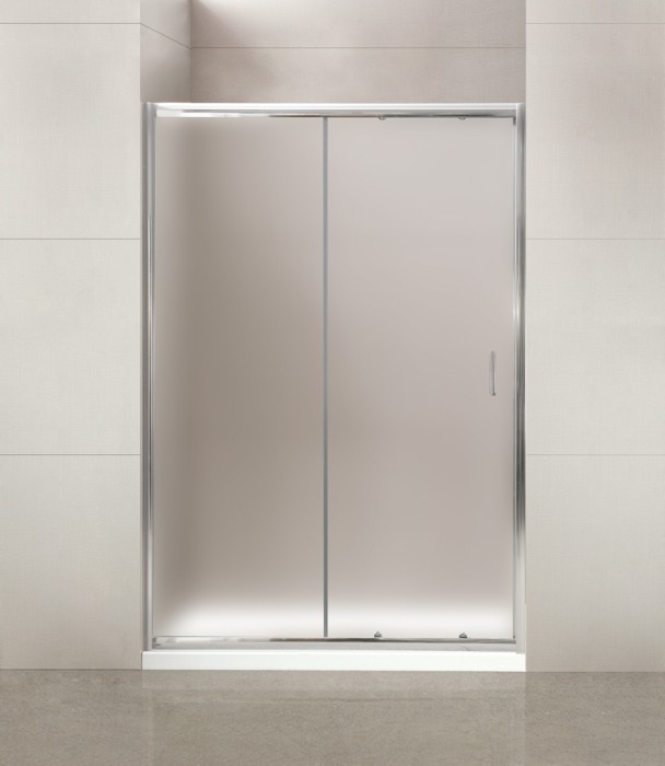 Душевая дверь в нишу 115x185 BelBagno, глянцевый хром, Uno арт. UNO-BF-1-115-P-Cr