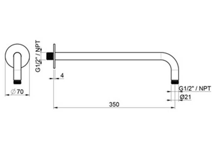 Душевая система Almar Modular встраиваемая с термостатом, цвет нержавеющая сталь арт. SET-Modular.NB 2