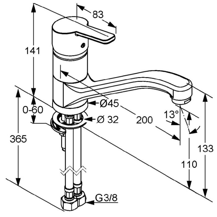 Однорычажный смеситель для кухни, logo neo Kludi, хром - 379130575