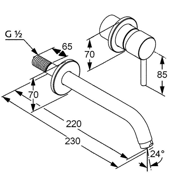 Смеситель для раковины Kludi Bozz черный матовый арт.382453976