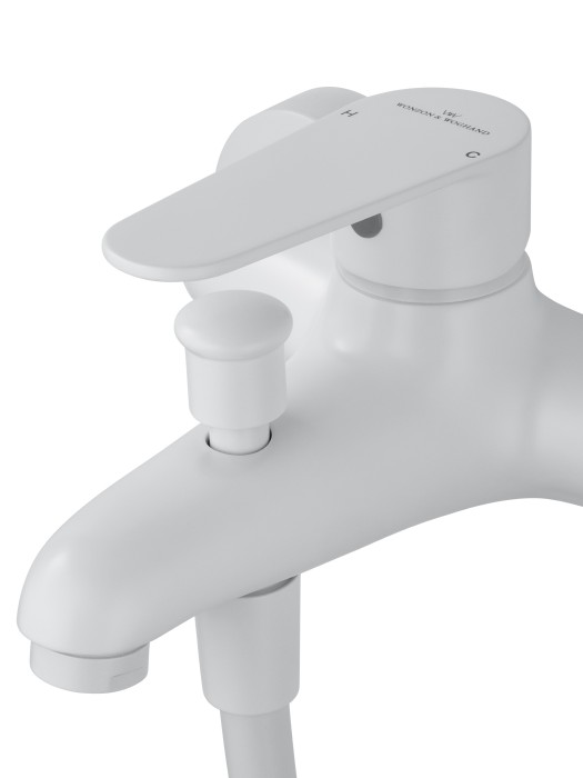 Смеситель для ванны с душем, Wonzon & Woghand Alfa, WW-AE3204-MW цвет: белый