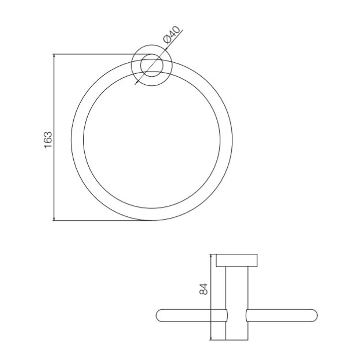 Fima Carlo Frattini Полотенцедержатель-кольцо 16.3см., подвесной, Rotola, F6002/1NS цвет: черный