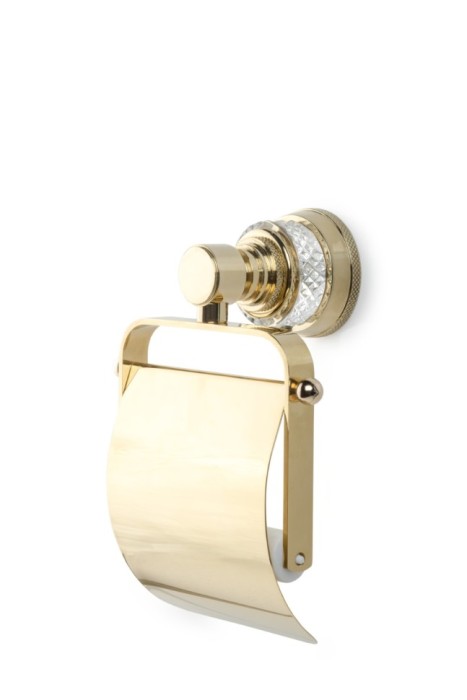 Держатель для туалетной бумаги с крышкой gold, Boheme Aura - 10241-G