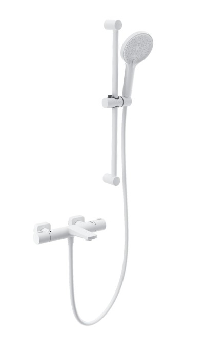 Смеситель для ванны с душевым гарнитуром и термостатом, Wonzon &amp; Woghand, WW-C2021-A-MW цвет: белый