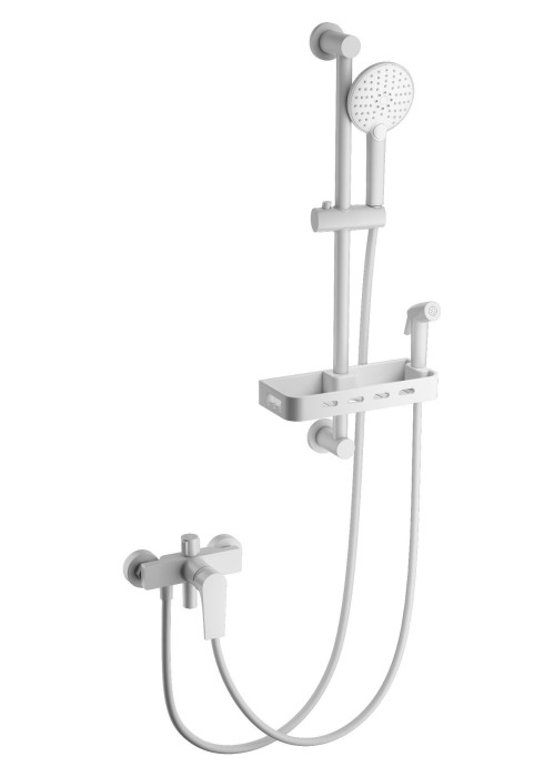 Смеситель для душа с гарнитуром, Wonzon &amp; Woghand, WW-A31003-MW цвет: белый