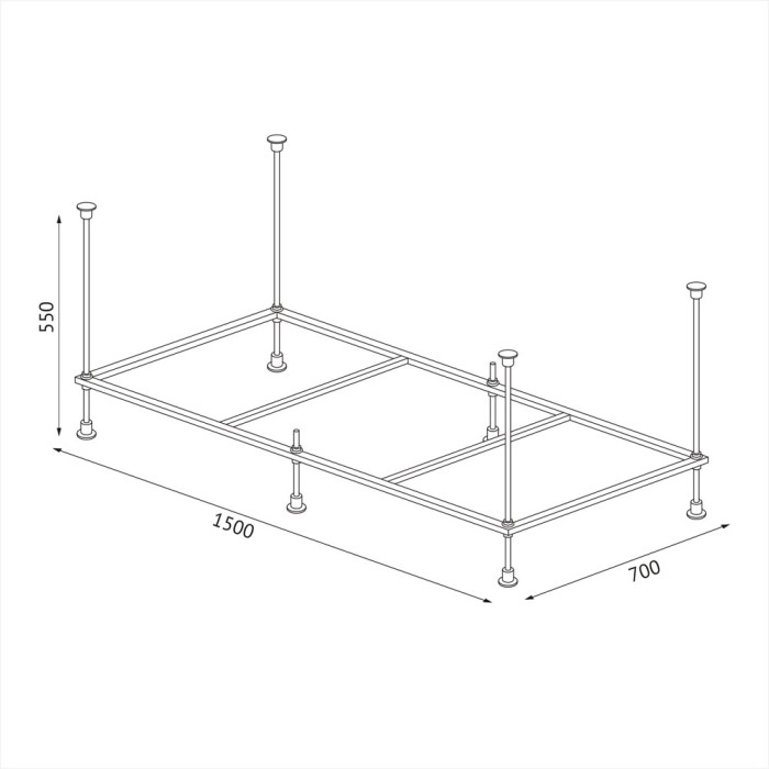 Ванна 150x70, акриловая, BERGES Feya арт. 050013