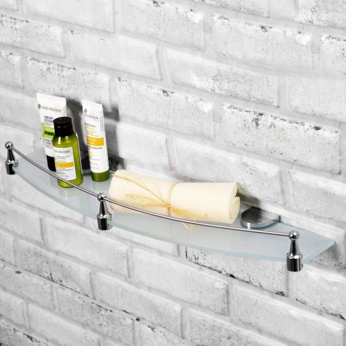 Полка стеклянная с бортиком WasserKRAFT Kammel K-8300 арт. K-8344