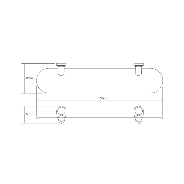 Полка стеклянная WasserKRAFT Main К-9200 арт. K-9224