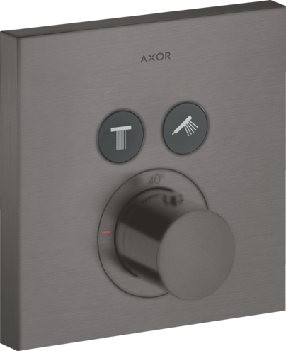 Термостат для душа ShowerSelect Axor, шлифованный черный хром арт. 36715340
