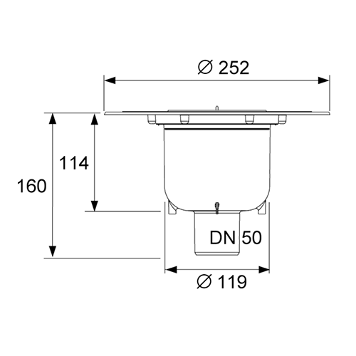 Сифон вертикальный dn 50, TECE арт. 3601600
