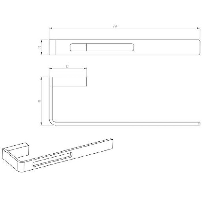 Полотенцедержатель, Q, Boheme 10945-MW