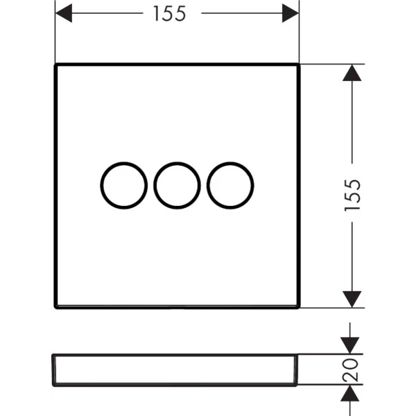 Переключатель потоков для душа на 3 потребителя, Hansgrohe ShowerSelect, золото арт. 15764990