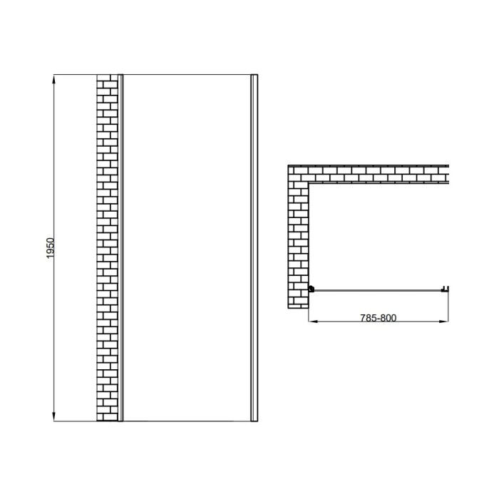 Боковая панель 195x80, Berges legos арт. 064030