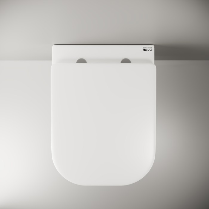 Подвесной унитаз с сиденьем Ceramicanova Enjoy, белый арт. CN1104E