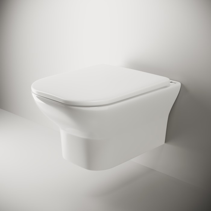 Подвесной унитаз с сиденьем Ceramicanova Enjoy, белый арт. CN1104E