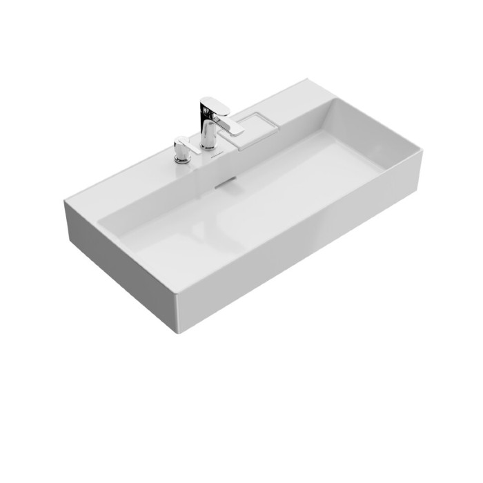 Раковина подвесная с двумя отверстиями 90x48см, Logica Kerama Marazzi, белый - LO.wb.90.2