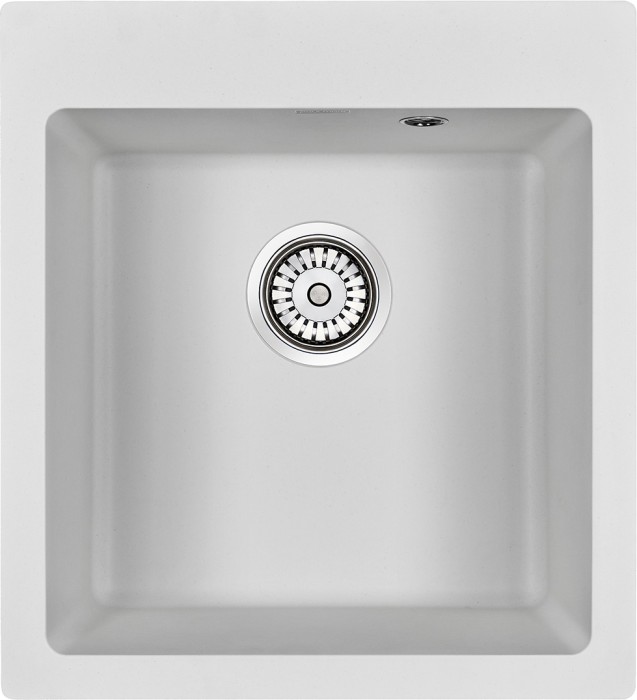 Мойка для кухни гранит 460х510 Paulmark KANTE 45, белый - PM104651-WH