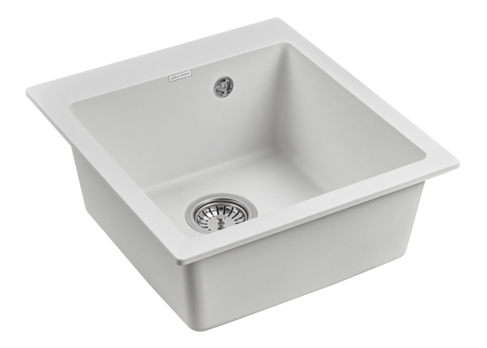 Мойка для кухни гранит 460х510 Paulmark KANTE 45, белый - PM104651-WH