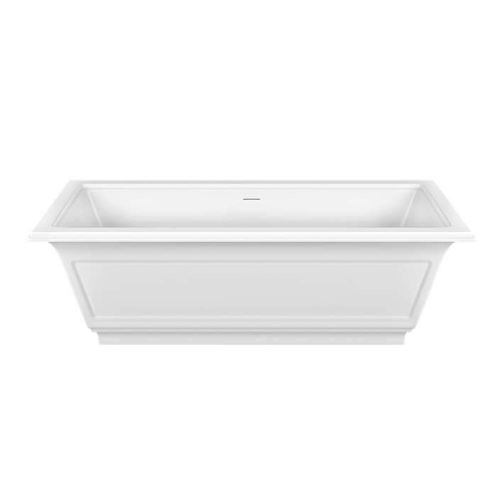 Ванна 180х85х55см., со сливом-переливом, Eleganza Gessi, матовый белый - 46715#521