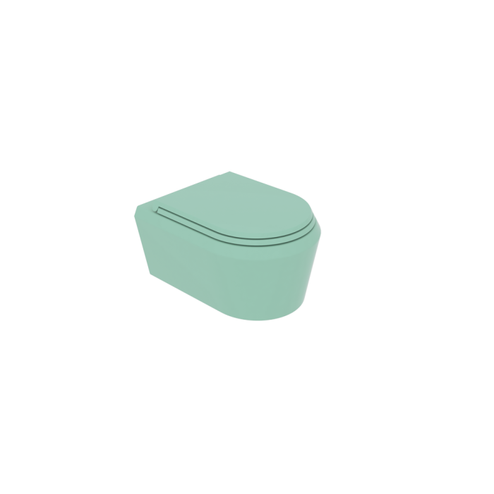 Чаша подвесного унитаза бирюзовый матовый, GSG Ceramic Design Cruise, CRWCSO025