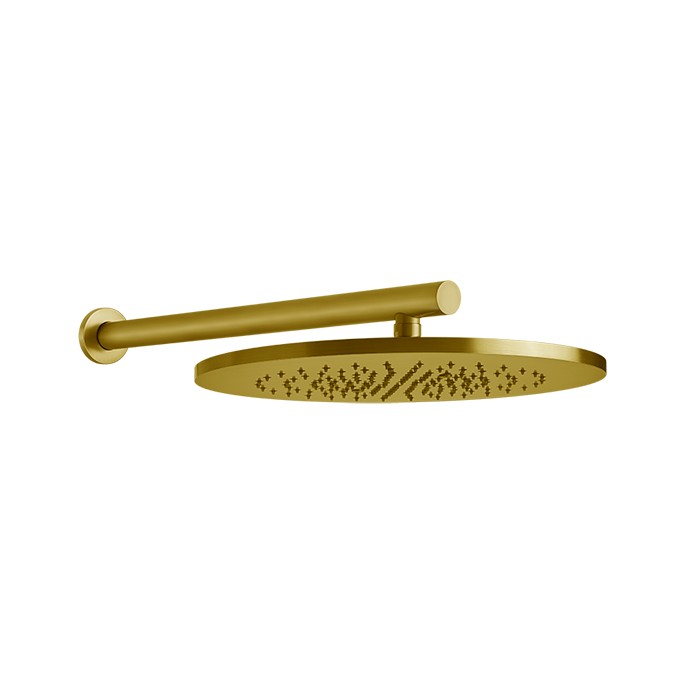 Верхний душ d35.5см., с настенным держателем 45см., Gessi 316, brushed brass pvd арт. 54148#727