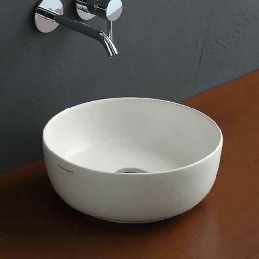 Раковина накладная, без перелива, без отверстий, цвет белый матовый, Scarabeo Glam - 1808 41