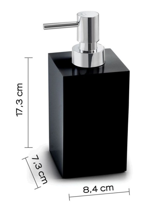 Настольный дозатор с пластиковой помпой, черный матовый Sofia Gedy, SF80(14) цвет: черный